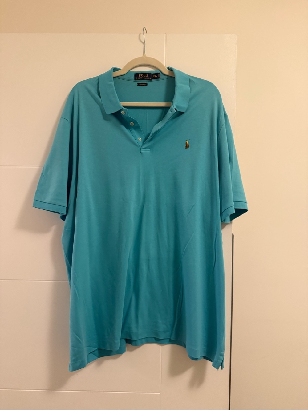 Ralph Lauren Men’s Turquoise Polo Shirt with Embroidered Pony